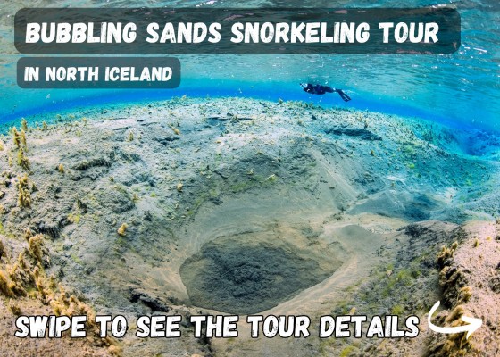 Dive.is Bubbling sands snorkeling tour North Iceland tour details