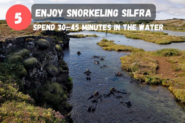 You will spend between 30-40 min snorkeling in Silfra.