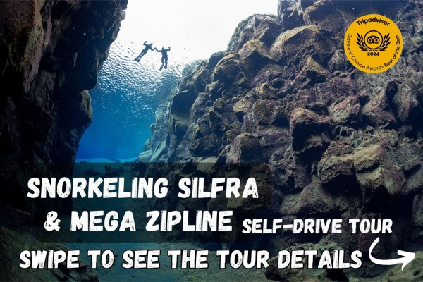 Swipe to see the tour details for the Snorkeling and Mega Zipline, self-drive tour.