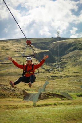 Mega zipline conventional ride