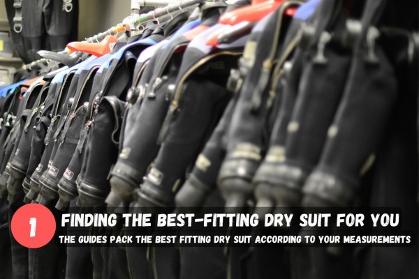 The guides pack the best-fitting dry suit for you based on your measurements.