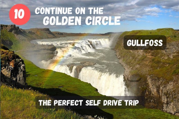 Continue on your self-drive Golden Circle journey by visiting Gullfoss.