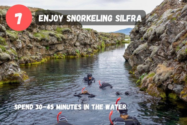 You will spend between 30-40 min snorkeling in Silfra.